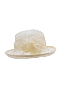 SEEBERGER - Sinamay Bolero mit Blüte 55633-0 - ivory