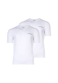 EMPORIO ARMANI - Herren T-Shirt, 2er Pack - CORE LOGOBAND, Rundhals, Stretch Cotton - Blau