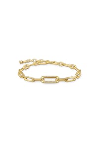 Thomas Sabo Chains Gold - Gliederarmband mit steinbesetztem Ankerelement - gelbgoldfarben