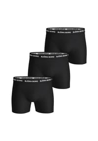 BJÖRN BORG - Herren Boxershorts 3er Pack - Pants, Cotton Stretch, Logobund - schwarz