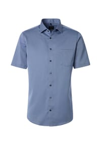 VENTI - Herren Businesshemd uni Modern Fit - Blau