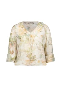 CARTOON - Rüschenbluse mit 3/4 Arm - Cream/Apricot