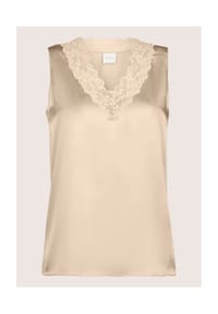 MADELEINE - Lingerie-Top aus Seidensatin - beige
