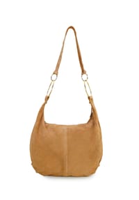 HARPA - Schultertasche ISLA mit tollen Metallring-Details - spiced caramel
