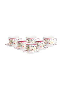 Ritzenhoff & Breker Milchkaffee Tassen mit Untertassen Shanti 350 ml 6er Set bunt - SHANTI - bunt