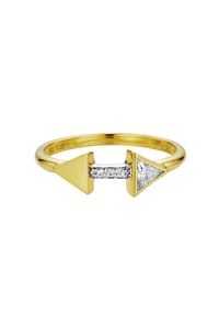 caї - Ring 925/- Sterling Silber 3 Zirkonia - gelb