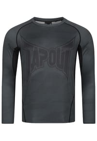 TAPOUT® - Herren langärmeliges Funktionsshirt schmale Passform HAZELTON - Steel Blue/Black