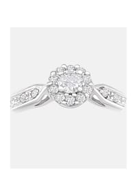 Diamant L'eternel - Halo Ring, mit 0.25 ct Diamant, 375 Weißgold - white gold