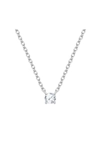 Luluandjane - Kette mit Anhänger Zirkonia weiß - silber