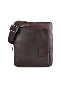 strellson HYDE PARK 1.0 - Umhängetasche, Leder, Reißverschluss - 702 DARKBROWN
