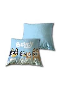 COFI - Bluey 1 Stück Cushion Velboa Dekokissen 35 × 35 cm mit Rückentasche - Blau 35x35x15 cm