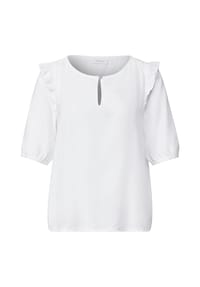 STREET ONE STUDIO - Shirtbluse, Schlüsselloch-Ausschnitt, für Damen - 10000 WHITE
