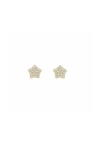 Adelia's - Damen 333 Gold Ohrringe   Ohrstecker Stern mit Zirkonia - gold