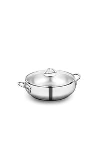KORKMAZ - Korkmaz Tombik Kochtopf ø26 cm - 5 Liter - Silber 26 x 9 cm
