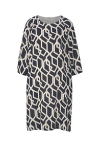 Alba Moda - Druckkleid mit grafischem Muster - marine