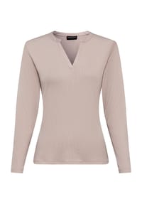 MANGUUN collection - Langarmshirt, Split-Neck, für Damen - 1 STONE