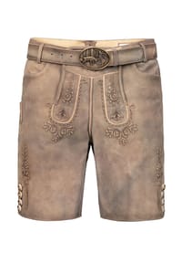 EDELNICE - Kurze Wildbock Lederhose Lukas - hellbraun