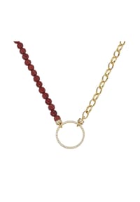 GIORGIO MARTELLO MILANO - Collier mit Ziersteinen, Silber 925 - gold