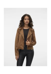 VERO MODA® - Kunstlederjacke "Jose", Reverskragen, für Damen - 195781 COGNAC