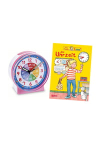 Atlanta by PARAGON - Kinderwecker mit Lernbuch Conni Uhrzeit lernen - 2126/1 BU - Rosa