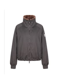 No. 1 Como - Jacke NOVARA mit Kunstfell-Kragen - CLAY