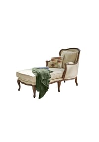 LOBERON - Chaiselongue Muel creme/braun - creme/braun