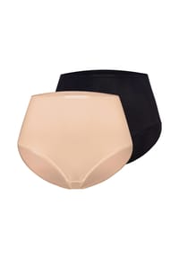 HANRO - Maxi Slip 2er Pack Cotton Seamless - Schwarz