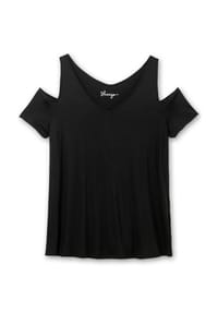 sheego - V-Shirt - kobaltblau