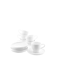 ALMINA® - 12 Tlg. Kaffeegeschirr-Set 200 ml - Weiß 12x