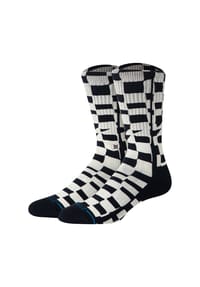 STANCE - Unisex Socken - Wave Check Crew, Logo, Crew Socken - Blau