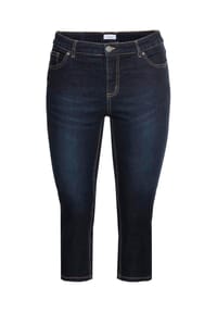 sheego - Caprijeans - blue black denim
