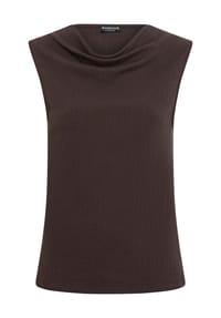 MANGUUN collection - Shirt, Wasserfall-Ausschnitt, Damen - 1 BEIGE