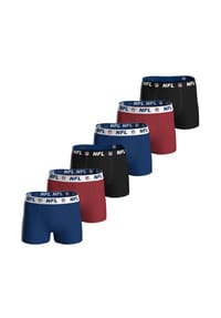 NFL - Herren Boxershorts, 6er Pack - NFL Shield 6Pack Boxers, Baumwoll-Stretch, Logobund - Blau/Grau/Schwarz