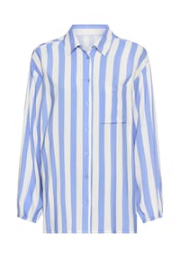 S.Oliver Red Label - Schlafanzug-Oberteil Fashion Dreams, Blusenkragen, für Damen - 14 BLUE STRIPES