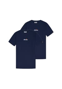 ellesse - Herren T-Shirt 2er Pack - OLLIO 2, Kurzarm, Rundhals, Logo, Baumwolle, einfarbig - Dunkelblau