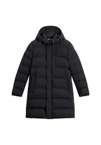WOOLRICH - Mantel Matt langer Steppmantel - schwarz