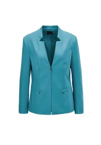 GOLDNER - Blazer mit raffinierter Kragenlösung - türkis