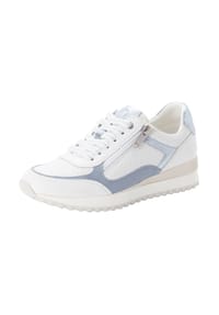 MARCO TOZZI® - Leder/Textil Sneaker - Weiß/Blau