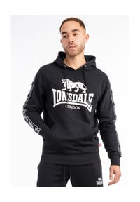 LONSDALE™ - Herren Kapuzensweatshirt normale Passform SCOUSBURGH - Black/White