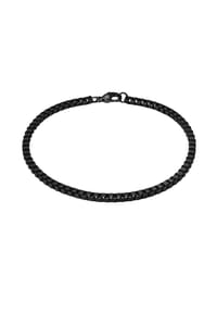 TRUE REBELS - Herren Armband aus Edelstahl in schwarz - schwarz