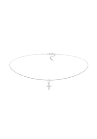 elli. - Halskette Elli Halskette Choker Kreuz Religion Zirkonia 925 Silber - Silber