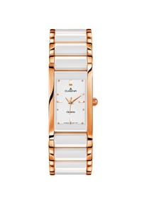 DUGENA QUADRA CERAMICA - Armbanduhr Quadra Ceramica - bicolor/weiß