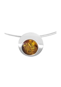 OSTSEE-SCHMUCK® - Halsreif mit Anhänger , Gleiter-Alina 19 mm , Silber 925/000 - silber