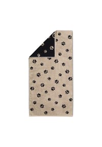 Cawö Handtuch - WE LOVE DOGS - SCHWARZ/BEIGE - 94