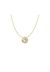 MONCARA - Damen Anhänger mit Kette, 585er Gold, 1 Diamant ca. 0,70 Karat - Gelbgold