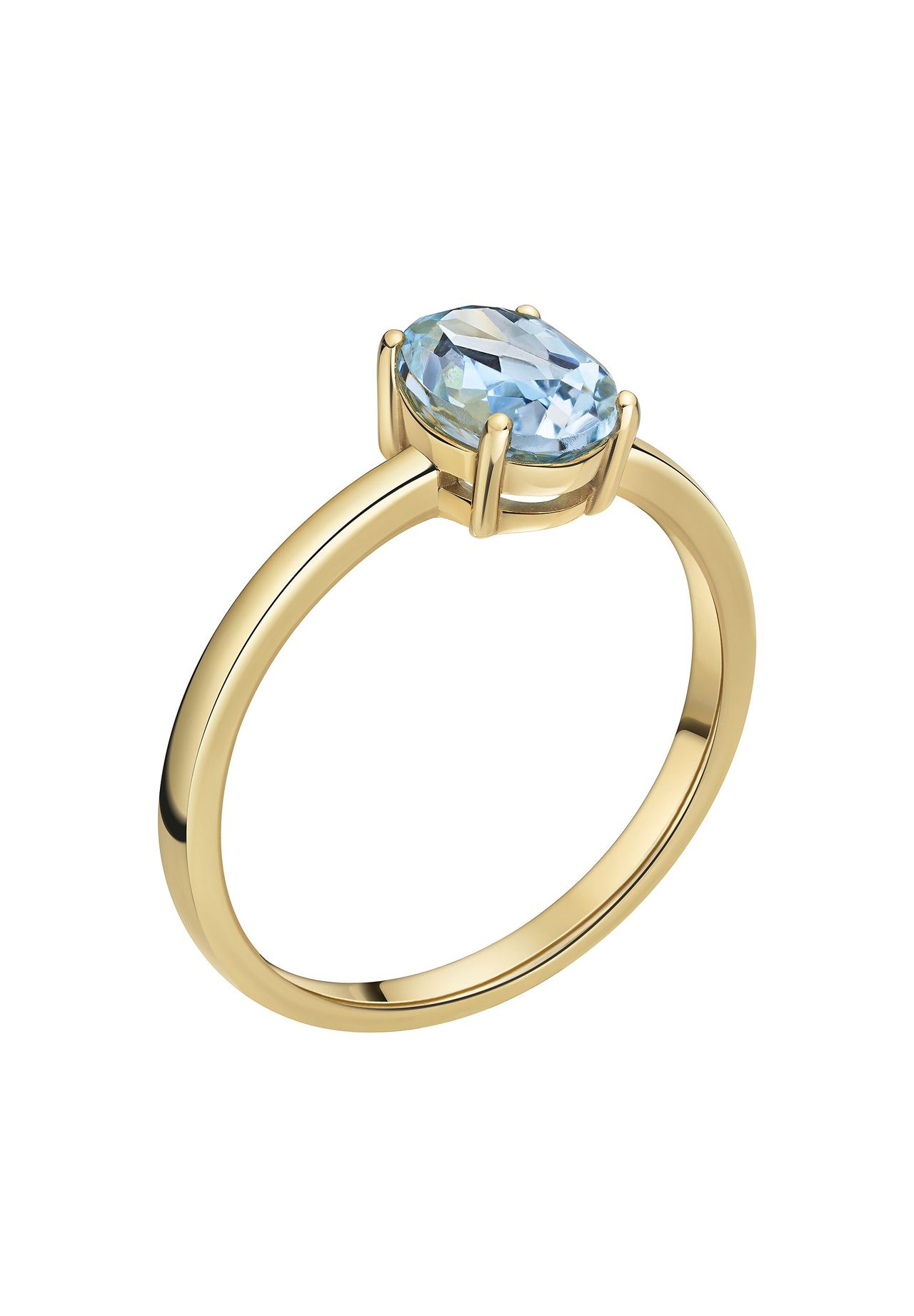 Celesta® Damen Ring Celesta, 375Er Gelbgold Mit Blautopas, Gelbgold, 60