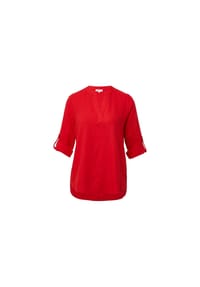 s.Oliver - Shirtbluse, Leinenanteil, für Damen - 3090 RED