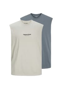 JACK & JONES - Tanktop JORVESTERBRO ärmelloses T-Shirt - grau