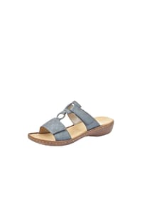 rieker - Pantoletten, Klettverschlüsse, für Damen - AZUR