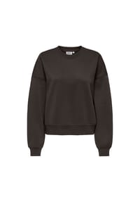 ONLY® - Damen Sweatshirt - ONLBEST CREW NECK SWEAT, Rundhals, Regular Fit, einfarbig - Dunkelbraun